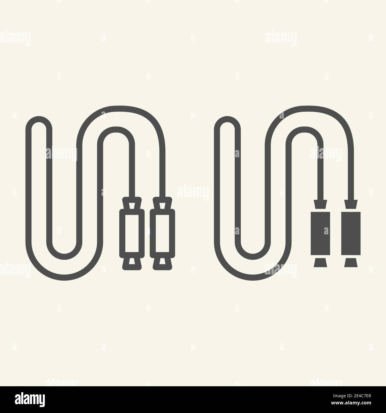 Skipping rope icon outline style hi-res stock photography and images ...