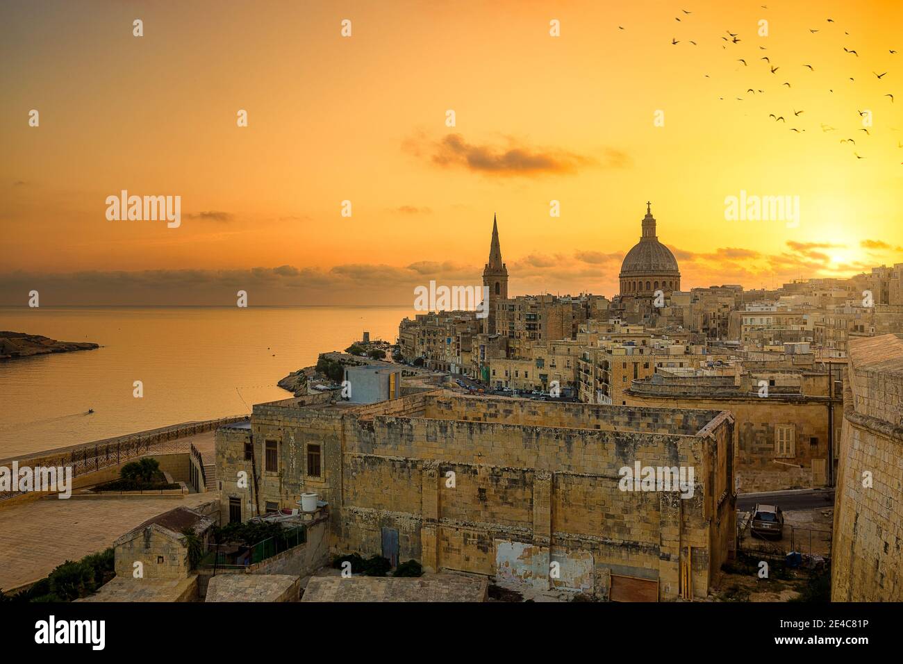 Malta, officially known as the Republic of Malta, is a Southern European island country consisting of an archipelago in the Mediterranean Sea. Stock Photo