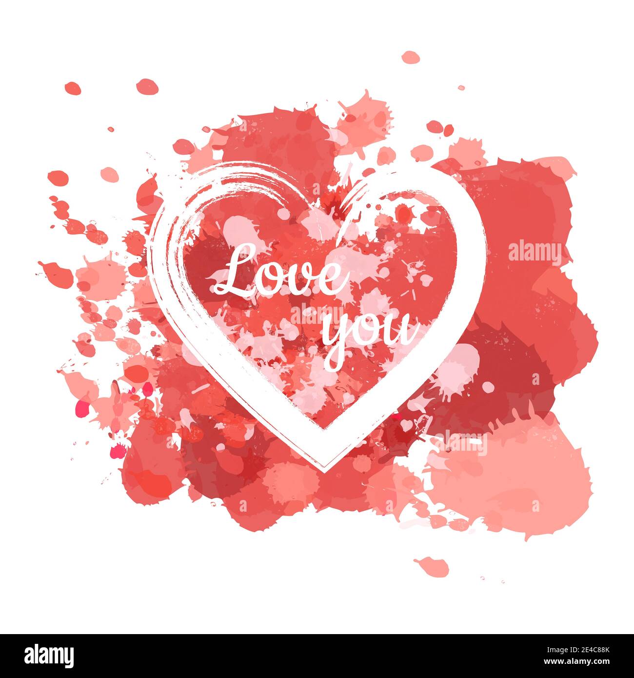 Ink brush hearts Stock Vector Images - Alamy