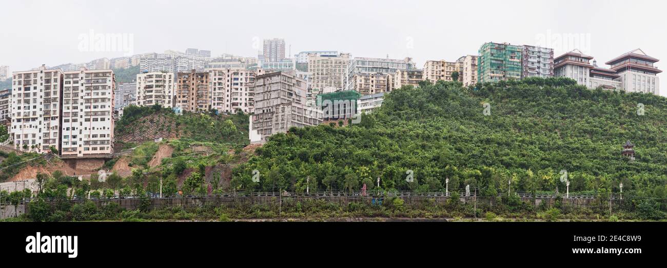 Buildings along the Yangtze River, China Stock Photo