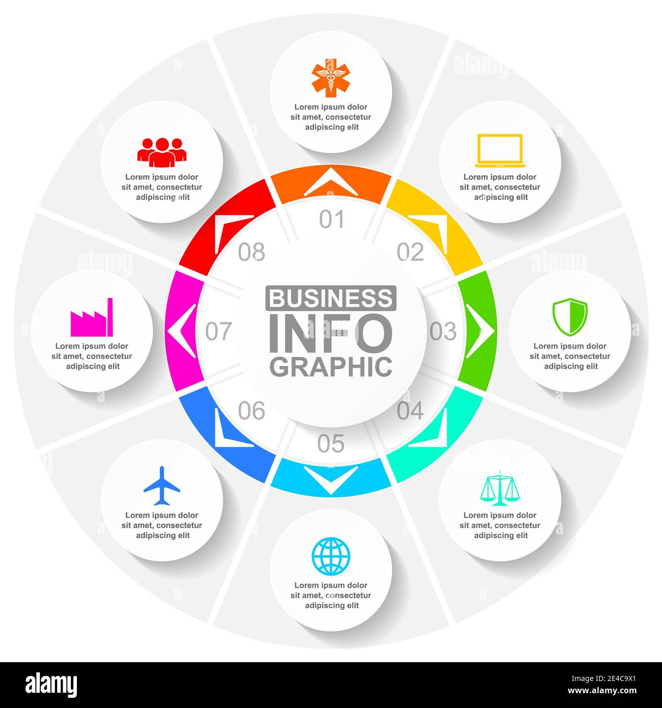 Infographic circular vector template for presentation, chart, diagram ...