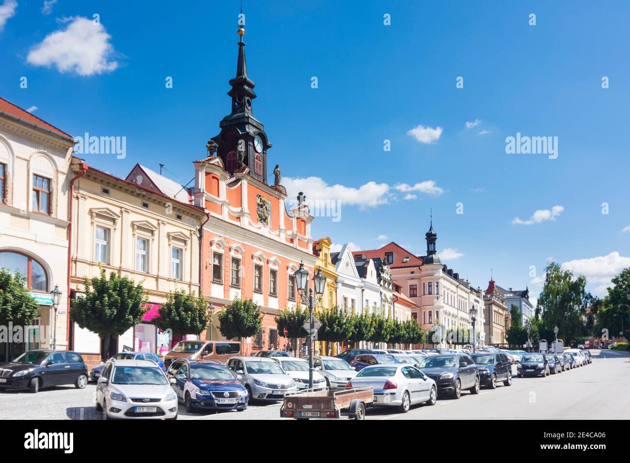 Chrudim (Crudim), Ressel Square, Old Town Hall in Pardubicky, Pardubice Region, Pardubitzer Region, Czech Stock Photo