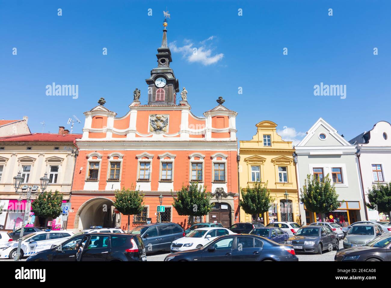 Chrudim (Crudim), Ressel Square, Old Town Hall in Pardubicky, Pardubice Region, Pardubitzer Region, Czech Stock Photo