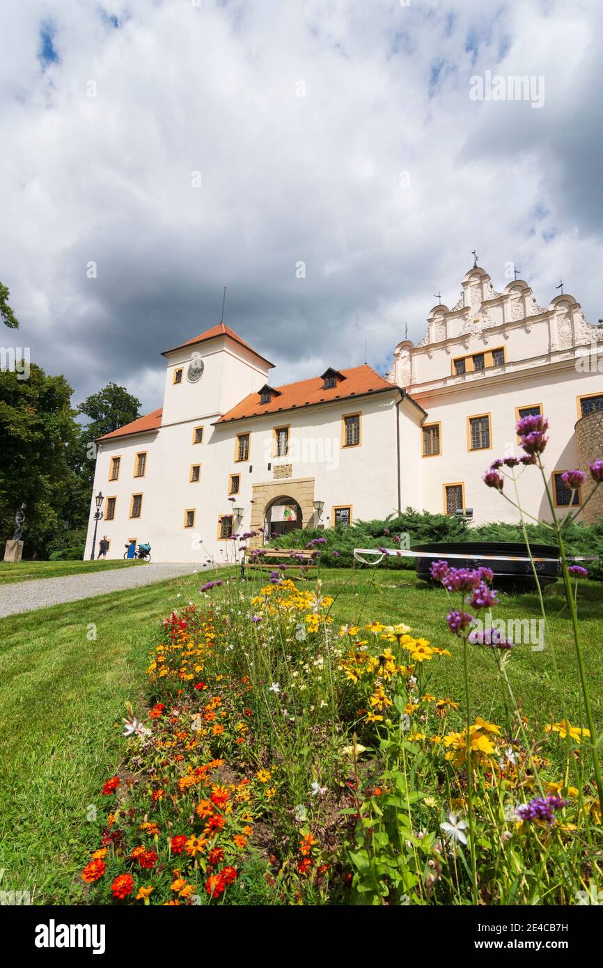 Blansko (Blanz), Blansko (Blanz) Castle in Jihomoravsky, South Moravia, Südmähren, Czech Stock Photo