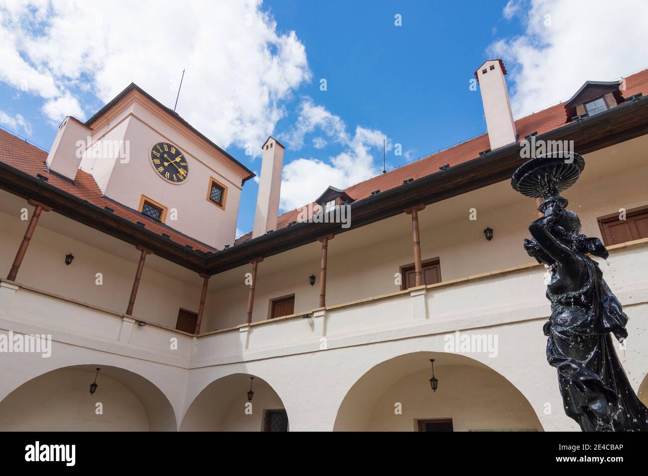 Blansko (Blanz), Blansko (Blanz) Castle in Jihomoravsky, South Moravia, Südmähren, Czech Stock Photo