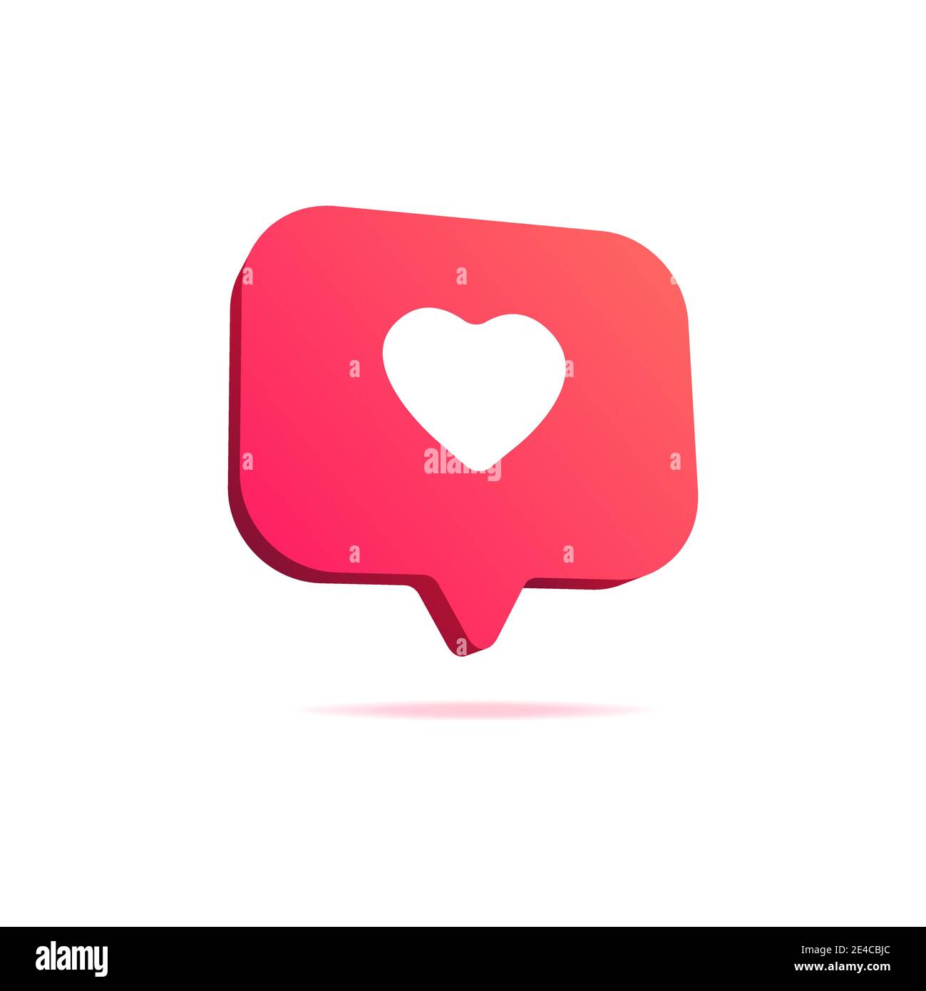 Notification Like or Love icon. Social network app icon. Stock Vector