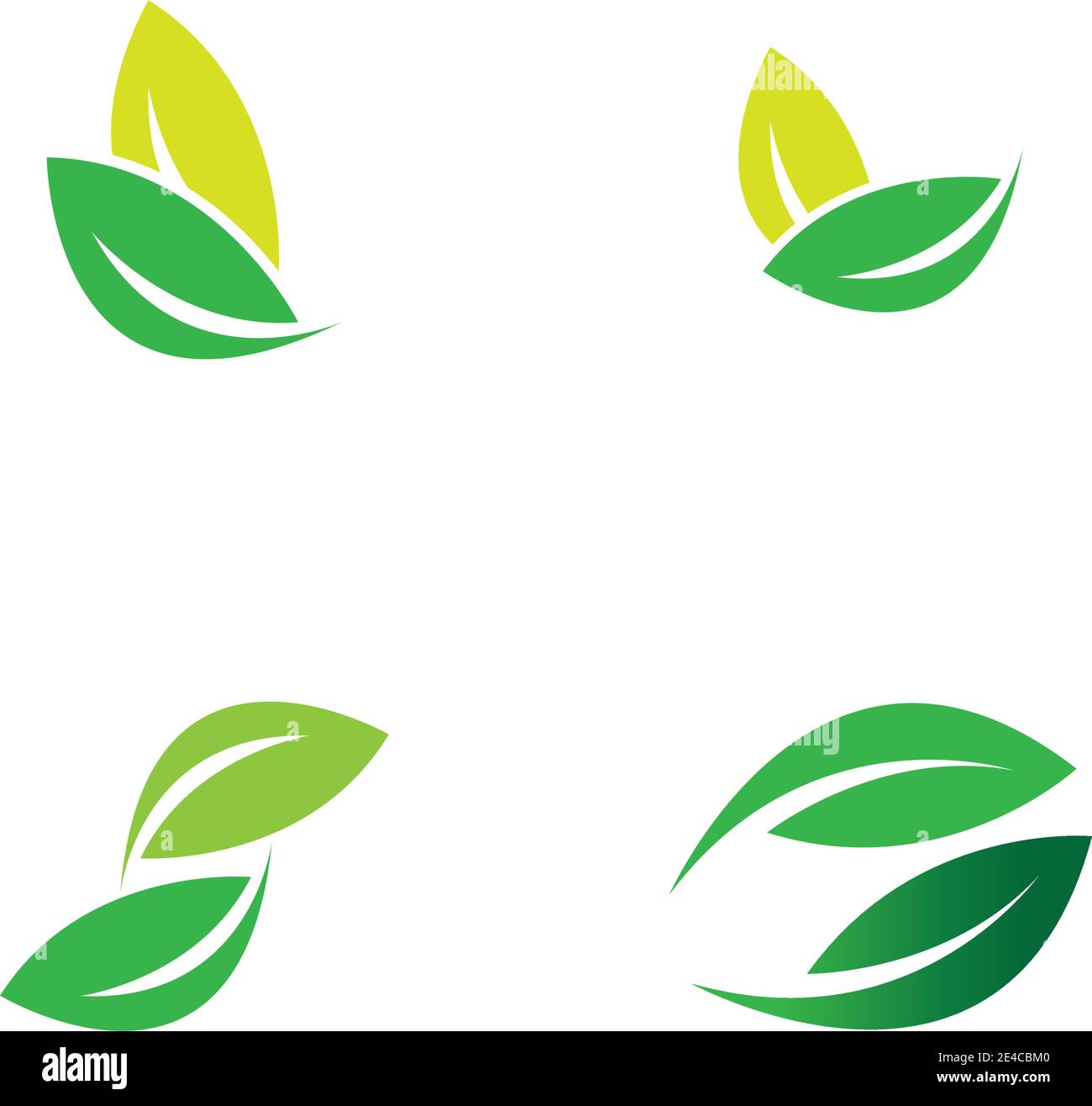green leaf logo vector Stock Vector