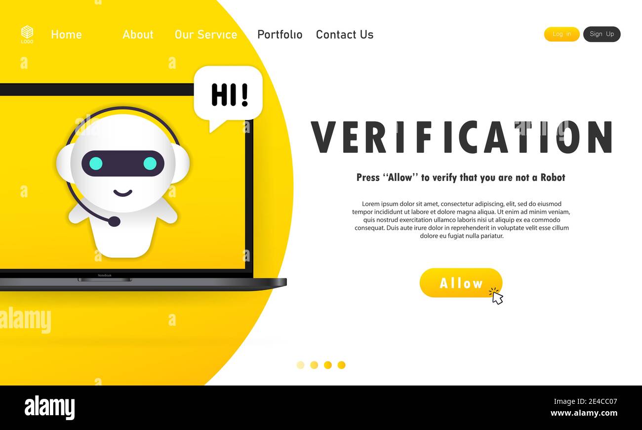 Verification on laptop display Stock Vector Images - Alamy