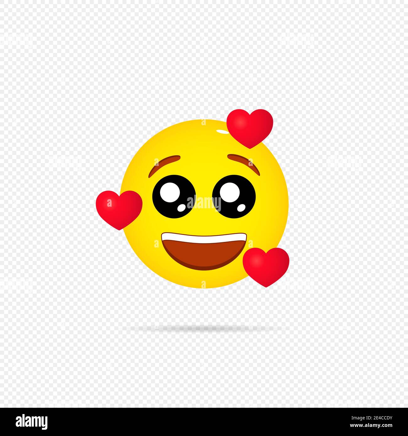 Love emoji icon. Happy emotion. Stock Vector
