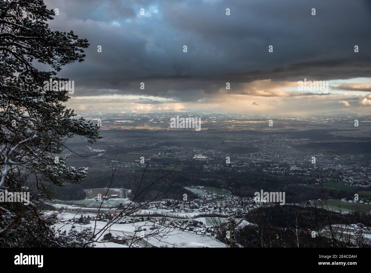 Bad weather front in winter Stock Photo