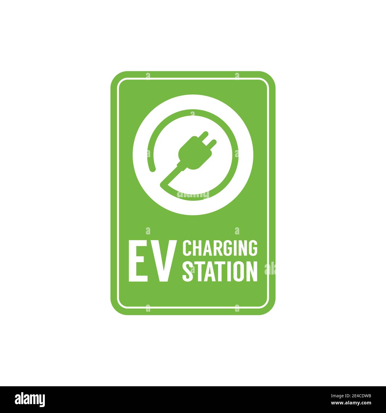 EV charging station banner. Electric vehicle charging station, electric recharging point. Stock Vector