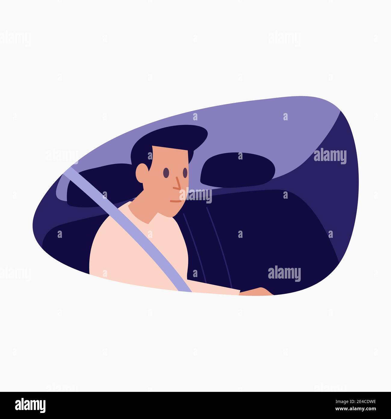 Man sitting on the back seat of car Stock Vector Image & Art Alamy