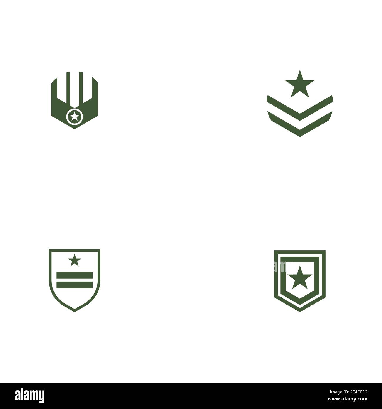 Set Military Wave Logo Template vector symbol nature Stock Vector
