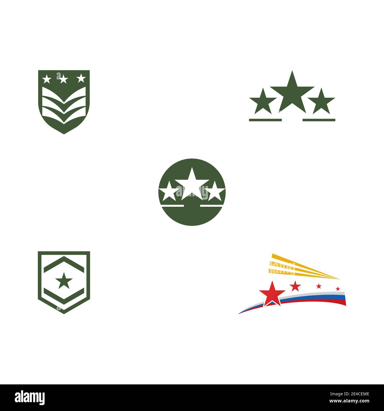 Set Military Wave Logo Template vector symbol nature Stock Vector