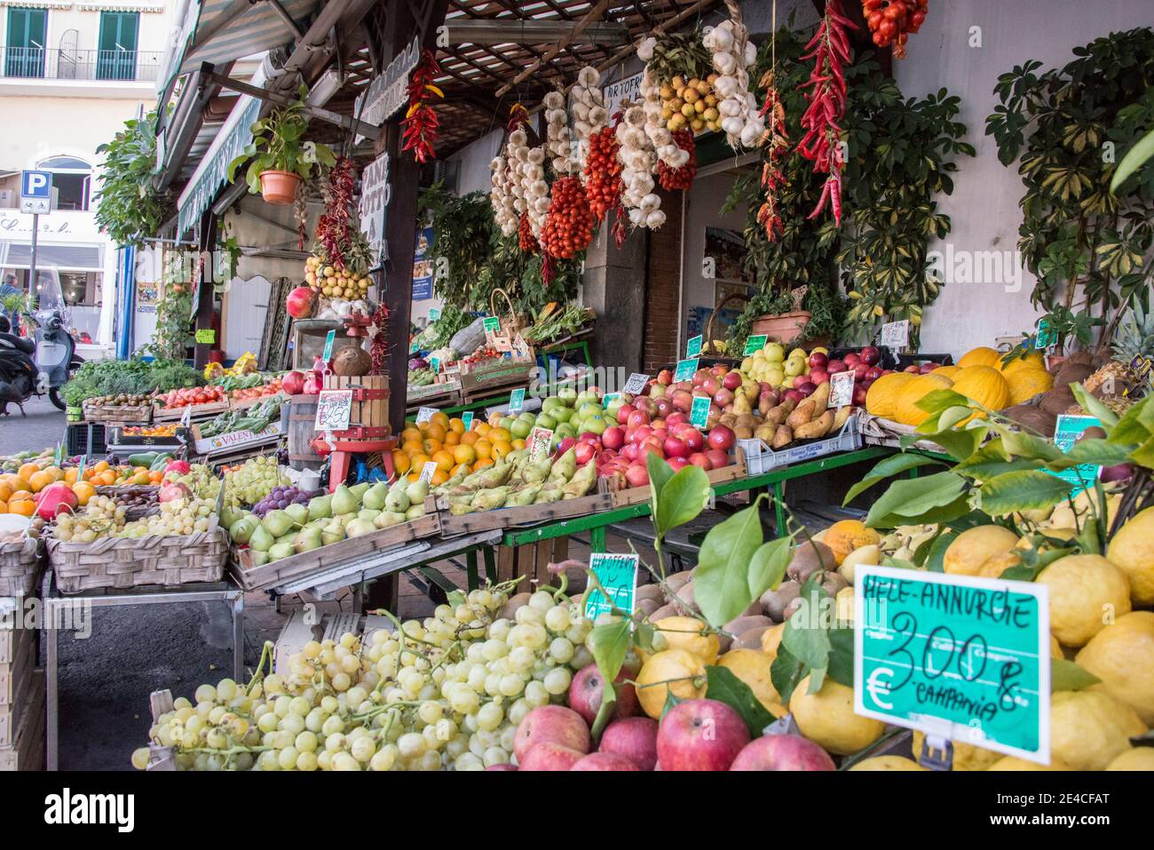 Vegetable display, Naples Stock Photo