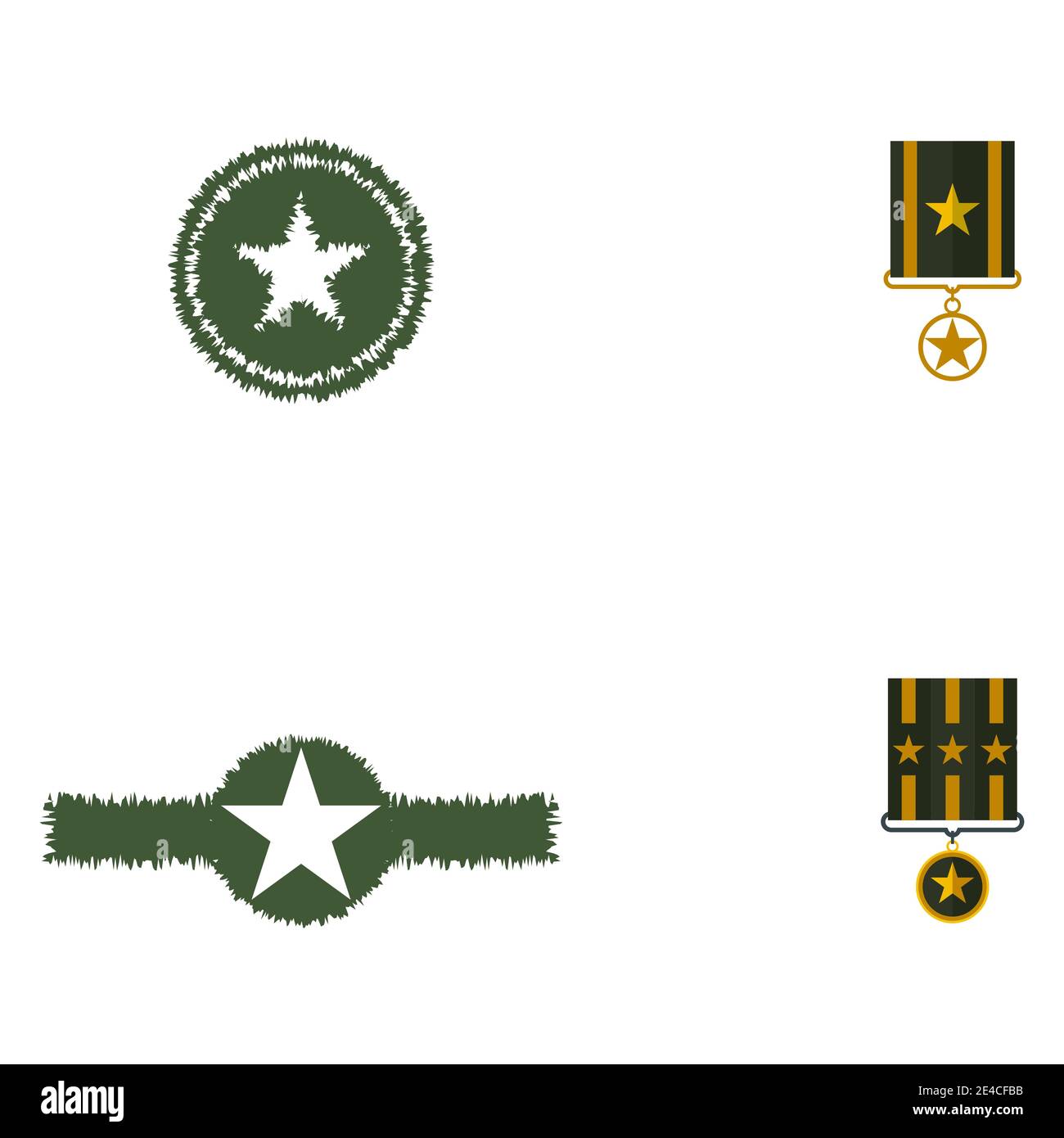 Set Military Wave Logo Template vector symbol nature Stock Vector