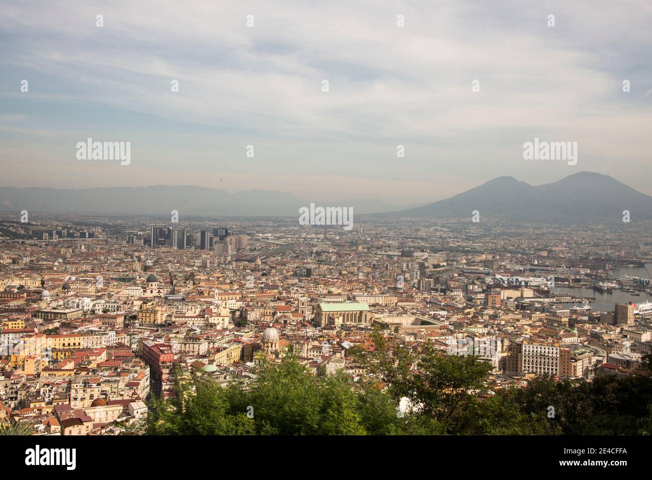View over the city of Naples Stock Photo