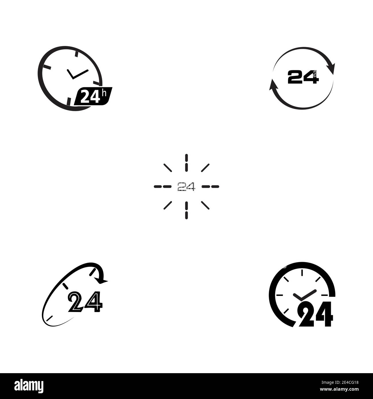 Set 24 hour icon hi-res stock photography and images - Alamy