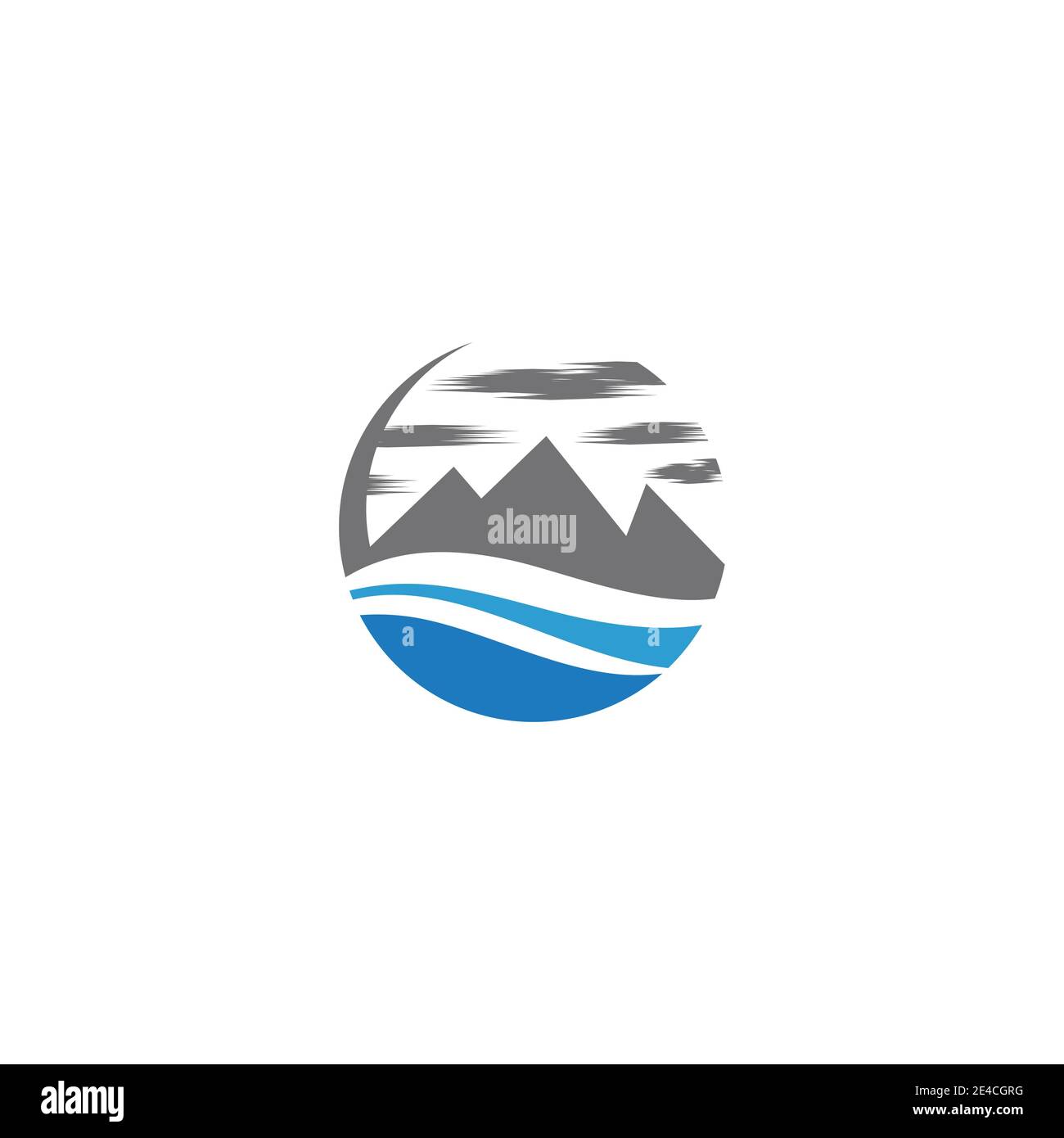 Mountain icon Logo Template Vector illustration design Stock Vector