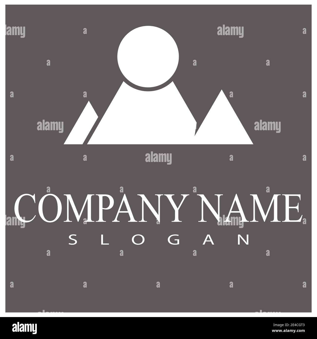 Mountain icon Logo Template Vector illustration design Stock Vector