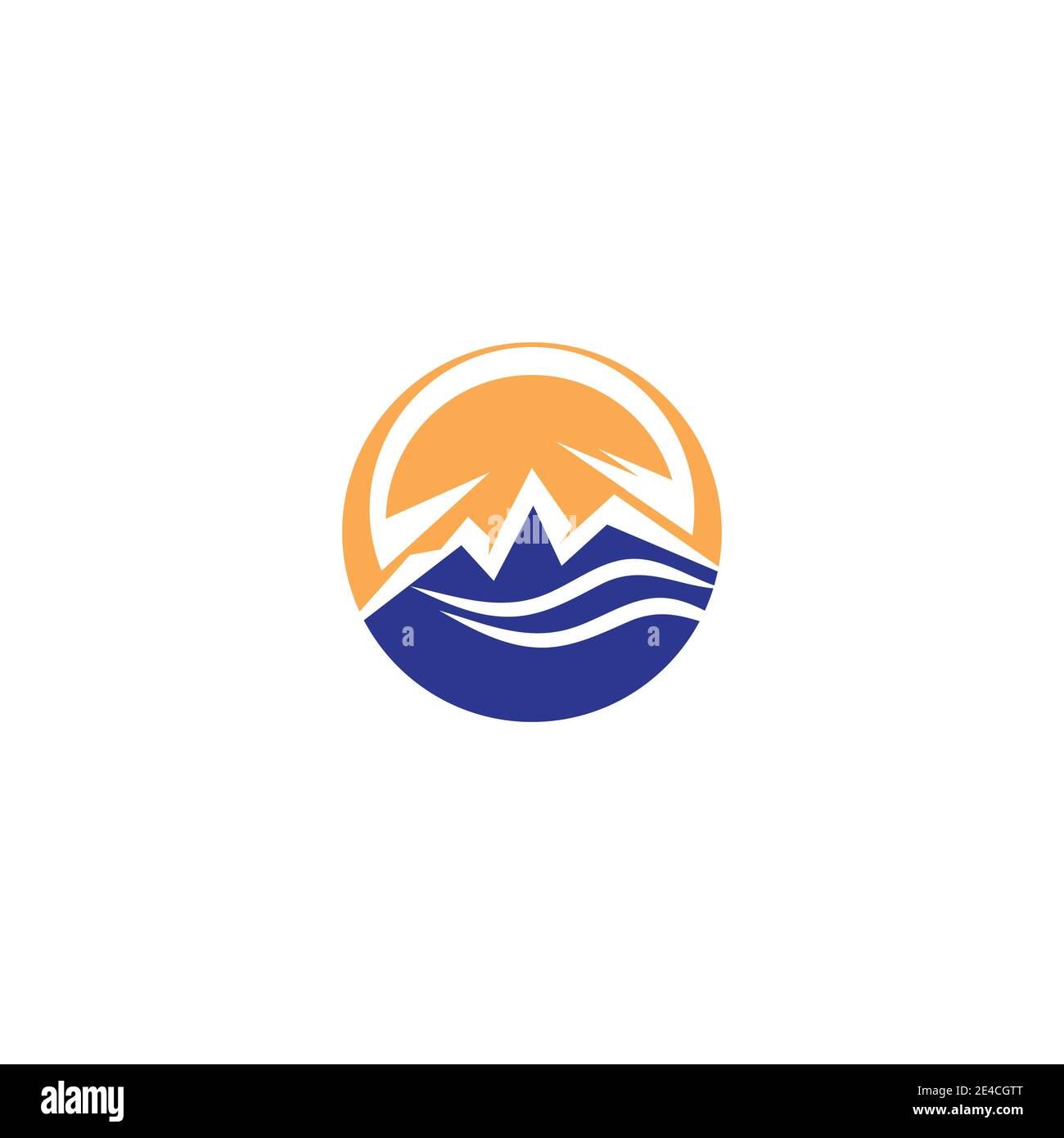 Mountain icon Logo Template Vector illustration design Stock Vector