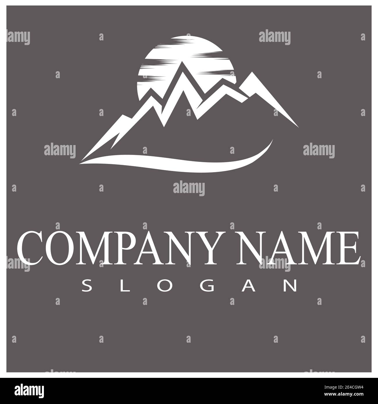 Mountain icon Logo Template Vector illustration design Stock Vector ...