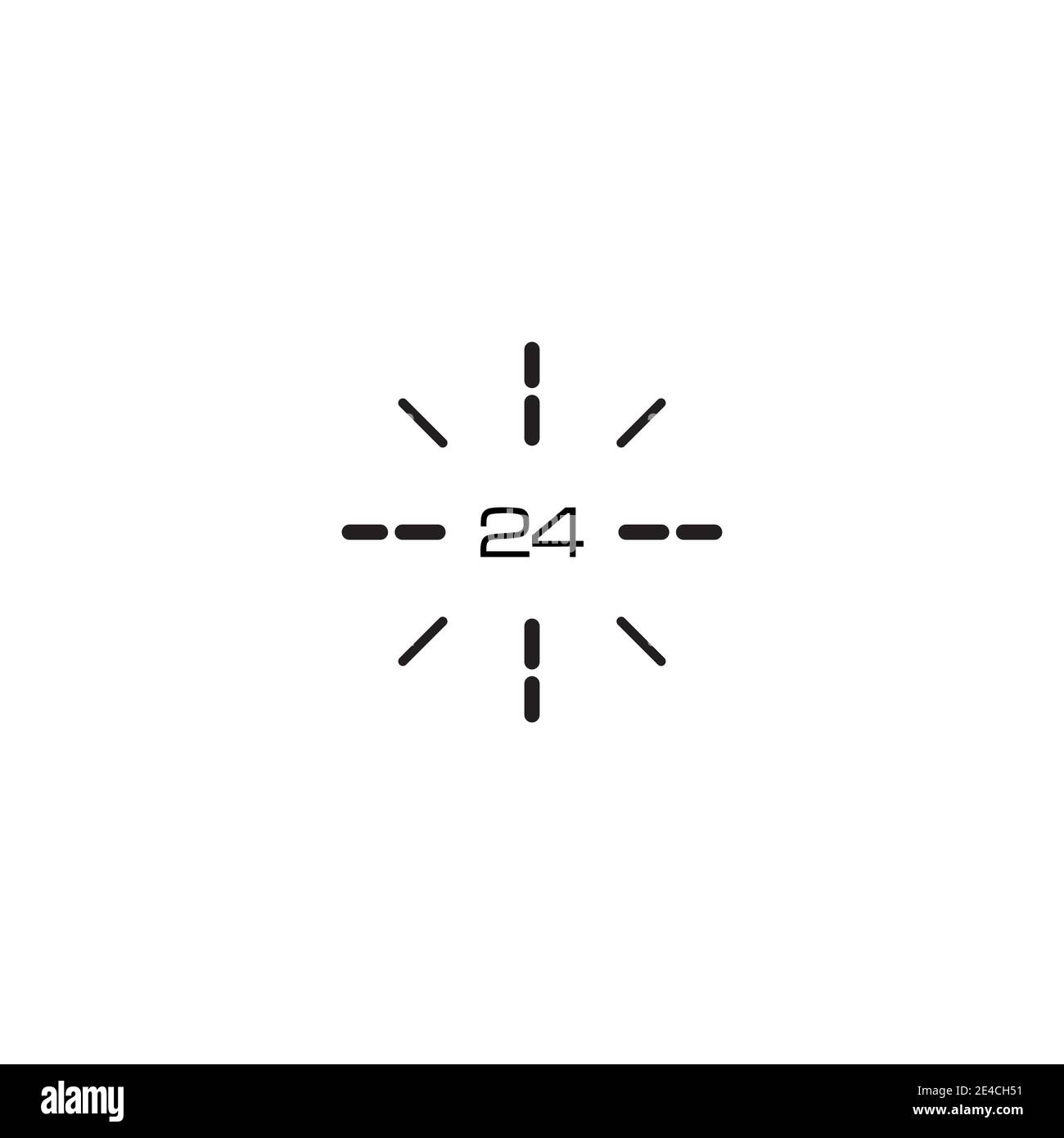 24 hour clock face illustration hi-res stock photography and images - Alamy