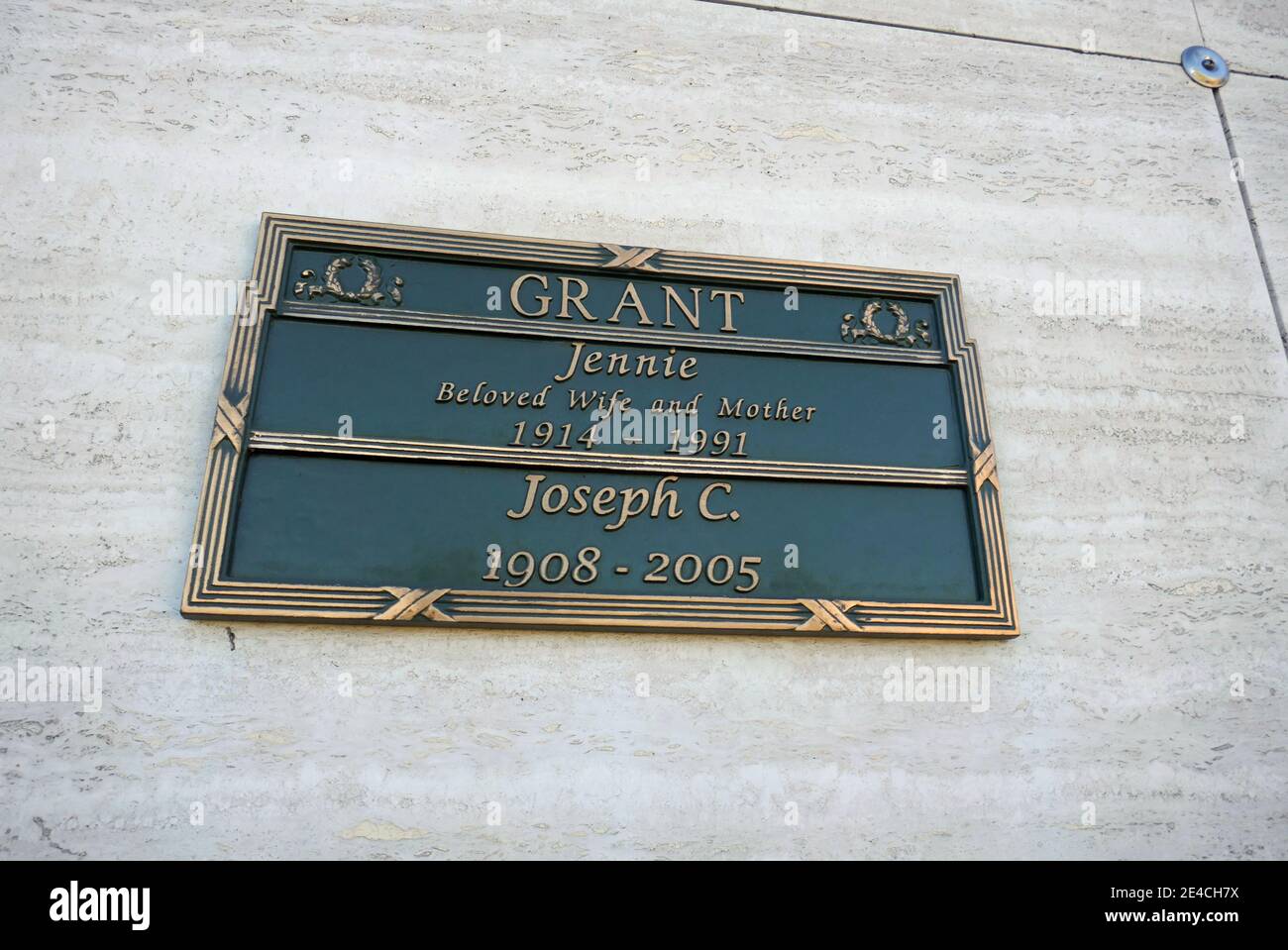 Glendale, California, USA 18th January 2021 A general view of atmosphere of artist Joe Grant's Grave at Forest Lawn Memorial Park on January 18, 2021 in Glendale, California, USA. Photo by Barry King/Alamy Stock Photo Stock Photo
