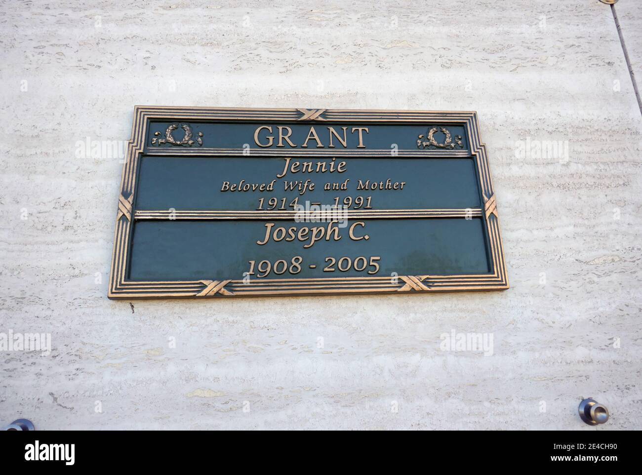 Glendale, California, USA 18th January 2021 A general view of atmosphere of artist Joe Grant's Grave at Forest Lawn Memorial Park on January 18, 2021 in Glendale, California, USA. Photo by Barry King/Alamy Stock Photo Stock Photo
