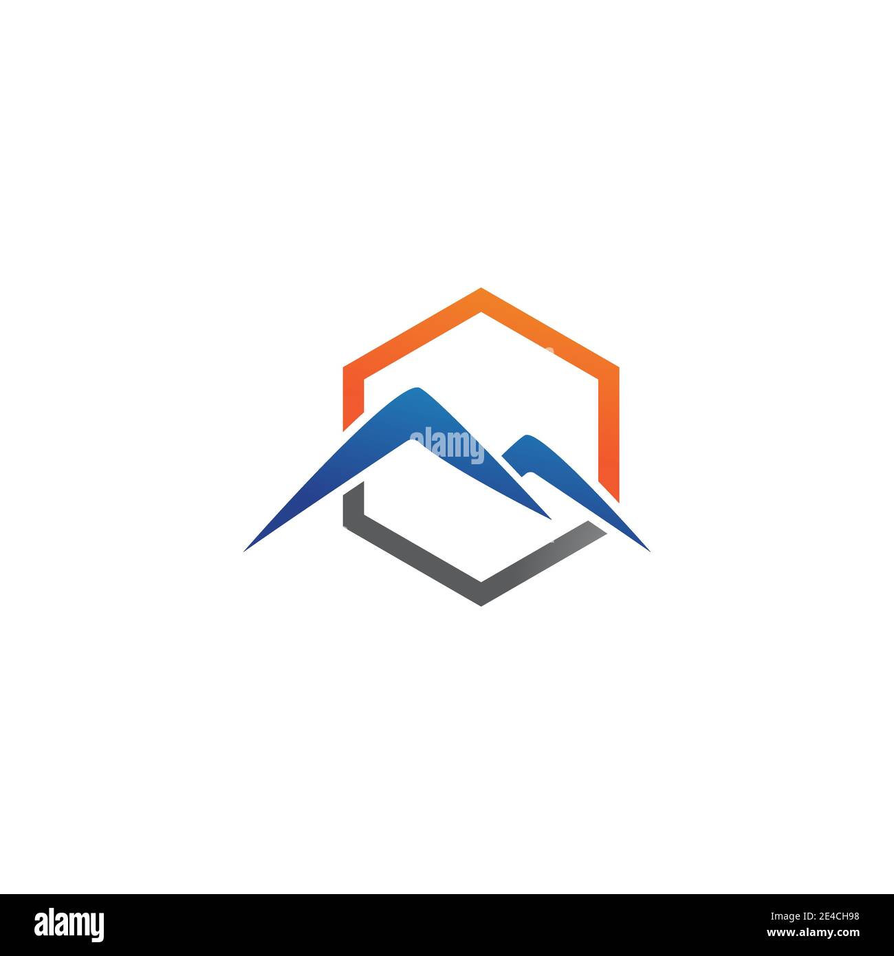 Mountain icon Logo Template Vector illustration design Stock Vector