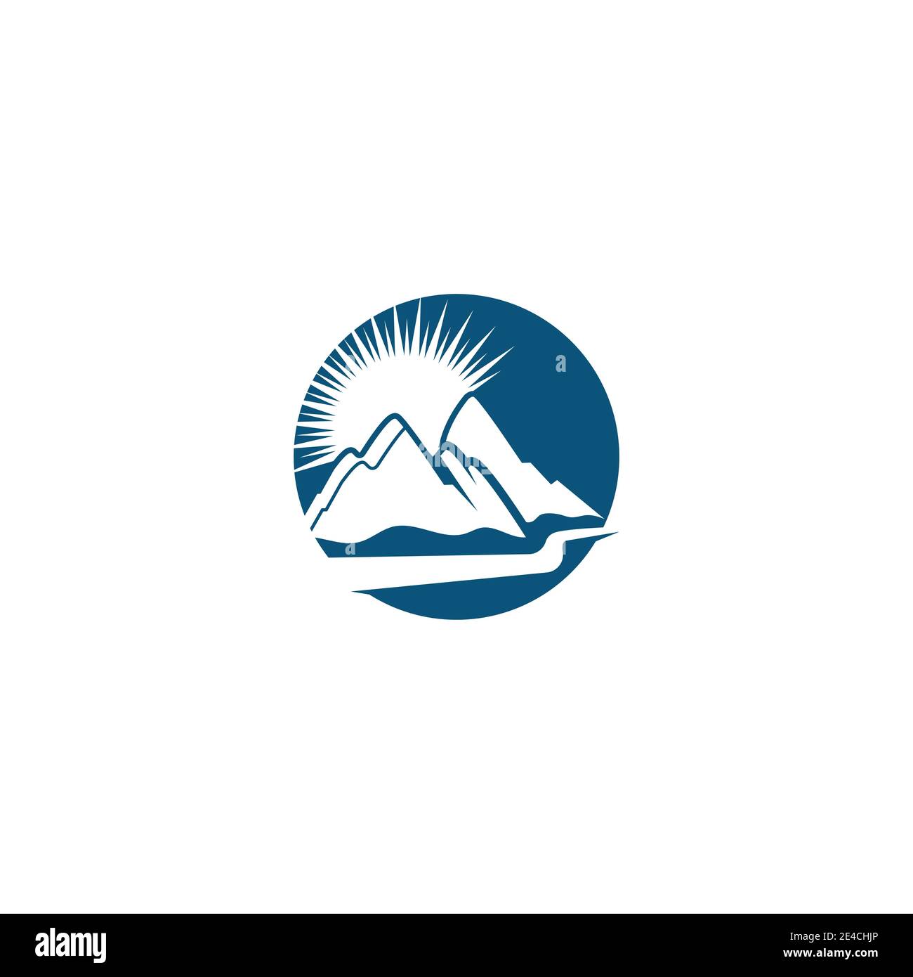 Mountain icon Logo Template Vector illustration design Stock Vector