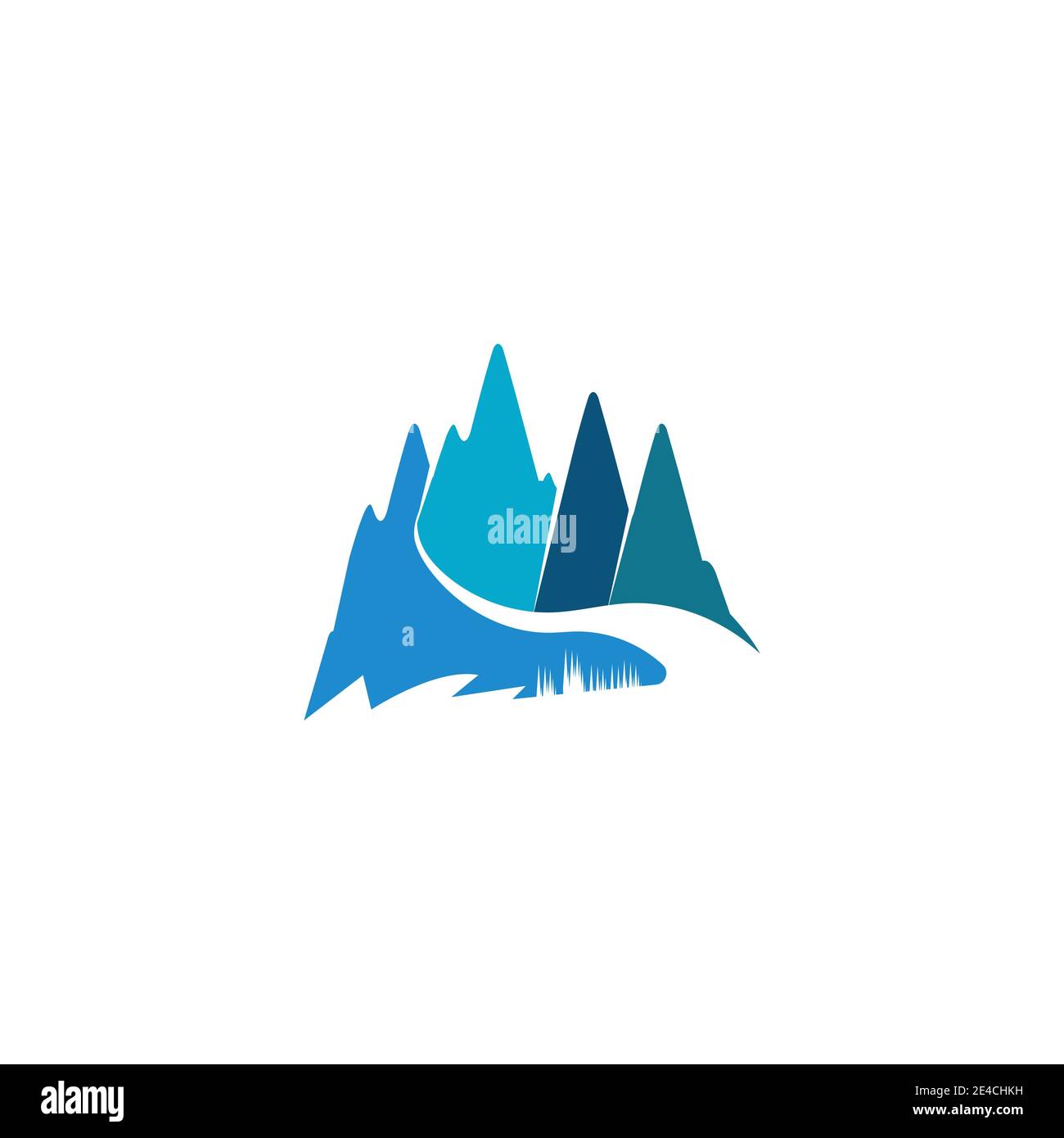 Mountain icon Logo Template Vector illustration design Stock Vector