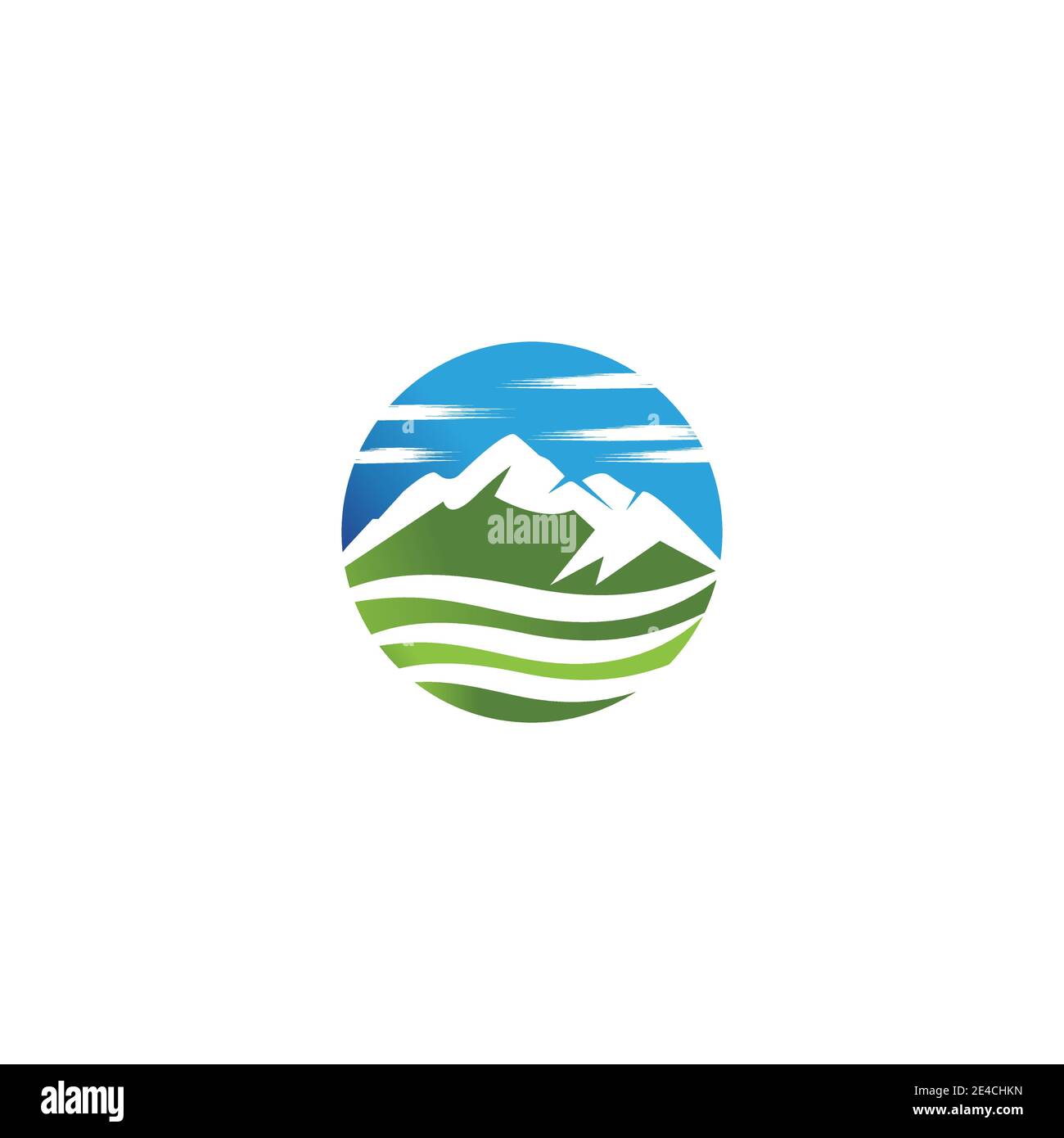 Mountain icon Logo Template Vector illustration design Stock Vector