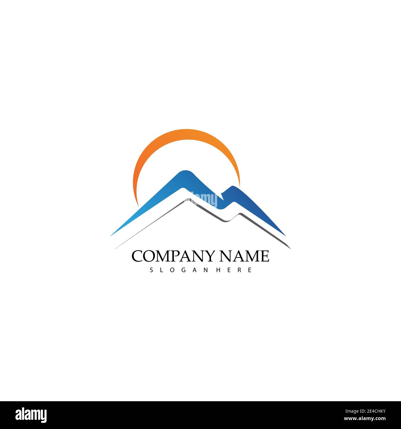 Mountain icon Logo Template Vector illustration design Stock Vector