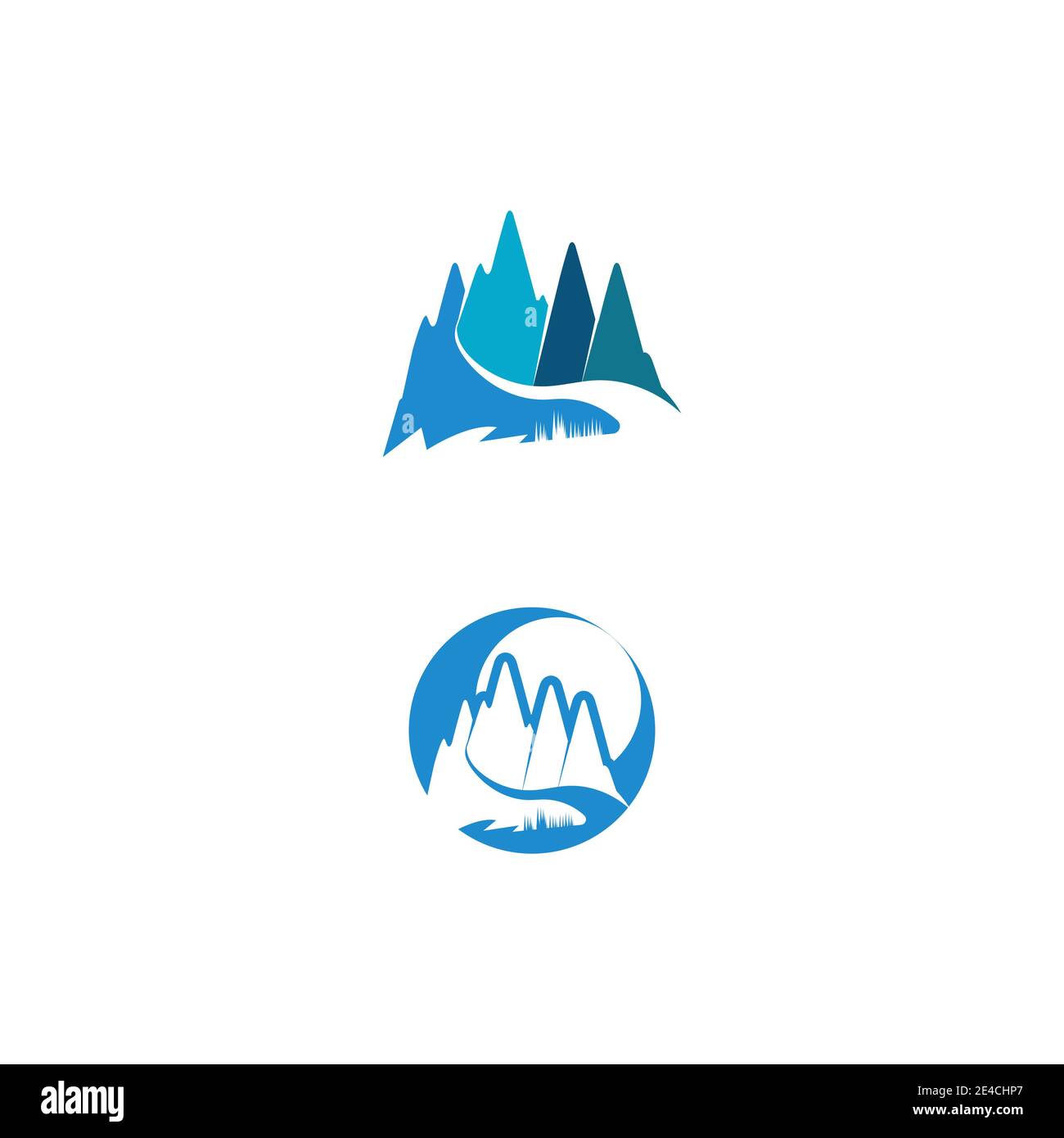 Mountain icon Logo Template Vector illustration design Stock Vector