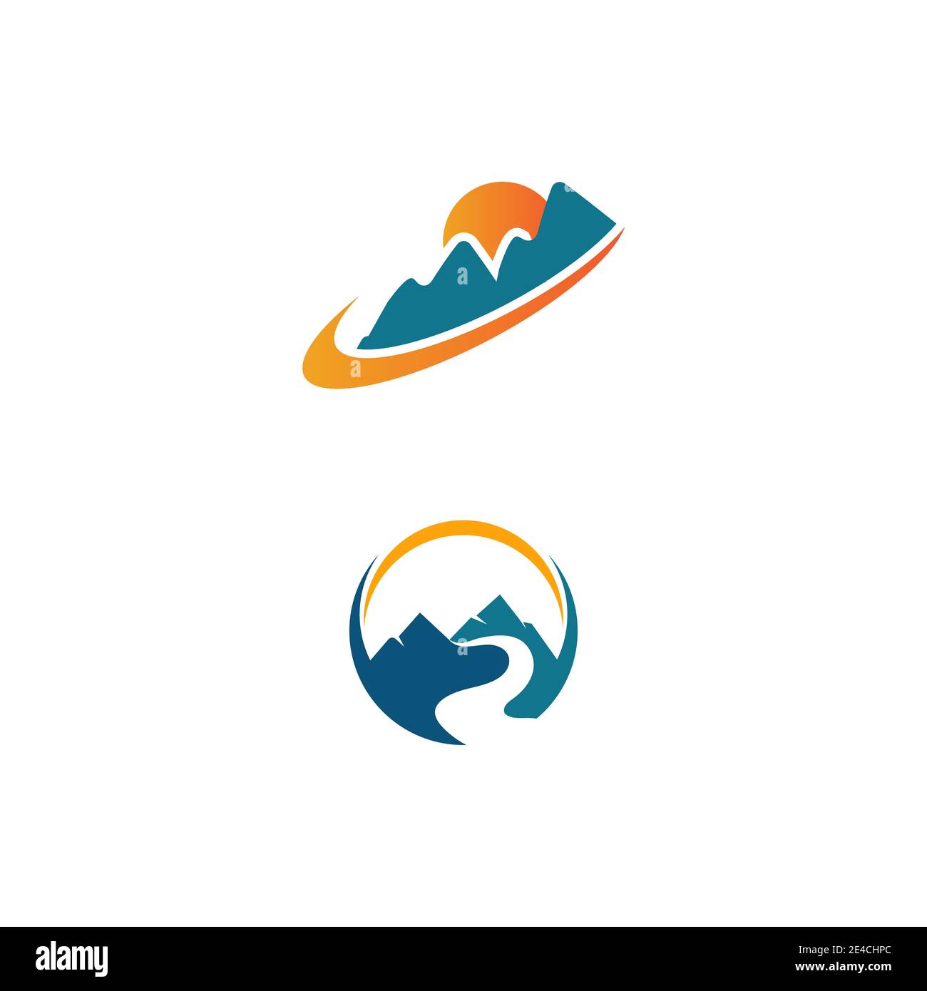Mountain icon Logo Template Vector illustration design Stock Vector