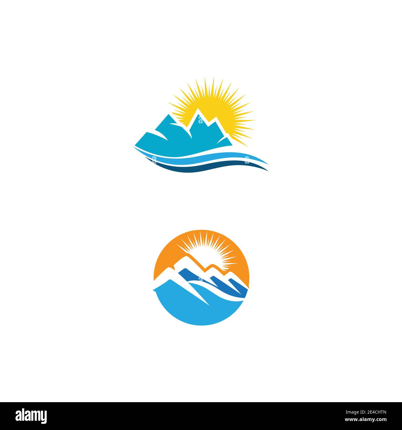 Mountain icon Logo Template Vector illustration design Stock Vector