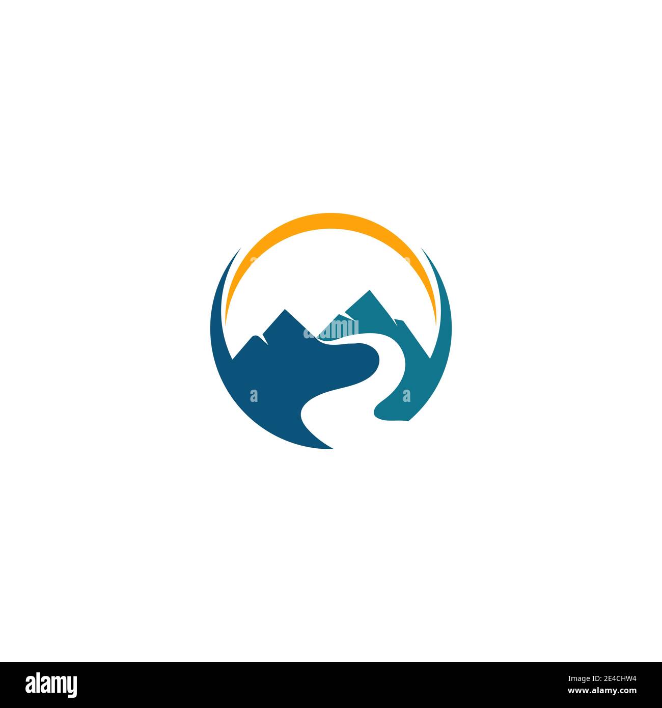 Mountain icon Logo Template Vector illustration design Stock Vector