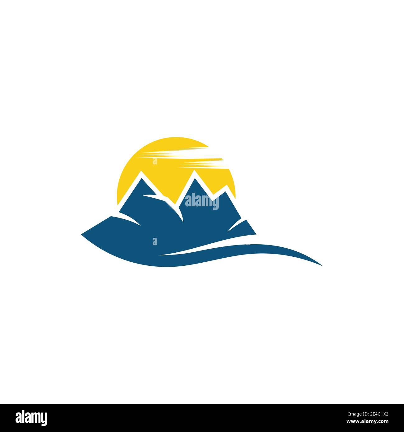 Mountain icon Logo Template Vector illustration design Stock Vector