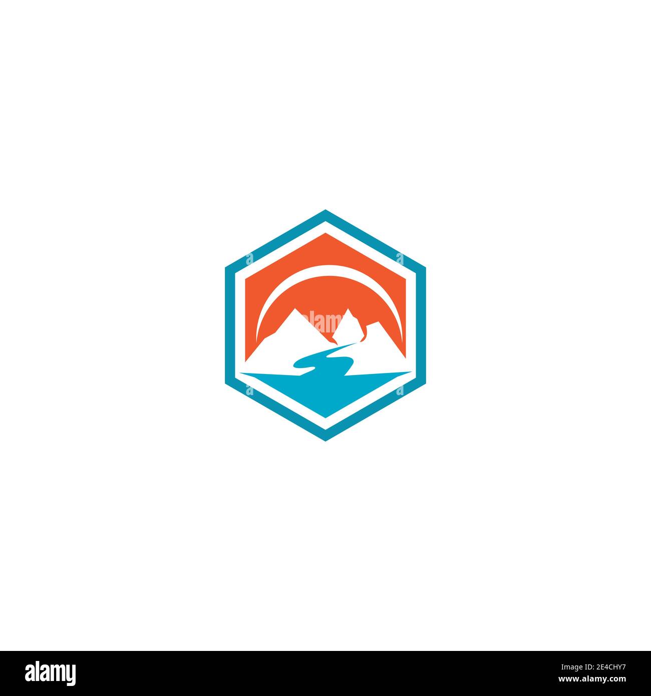 Mountain icon Logo Template Vector illustration design Stock Vector