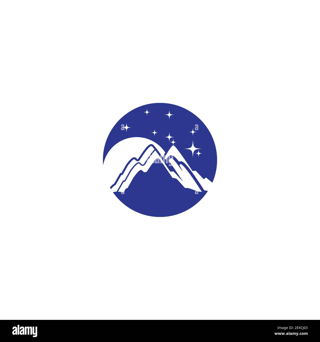 Mountain icon Logo Template Vector illustration design Stock Vector