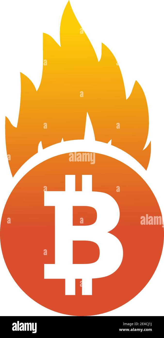 Bitcoin currency icon logo design vector template Stock Vector