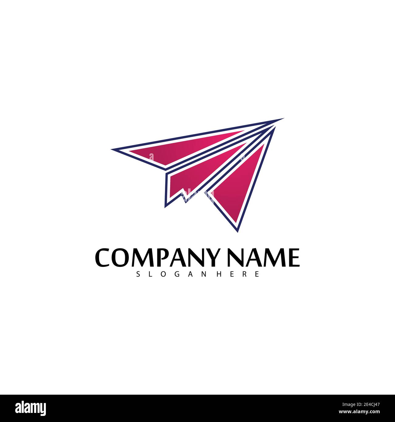 Paper plane logo vector illustration template Stock Vector Image & Art Alamy