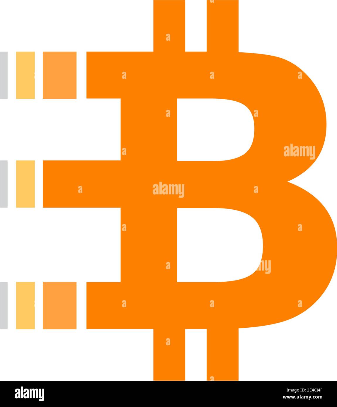 Bitcoin currency icon logo design vector template Stock Vector