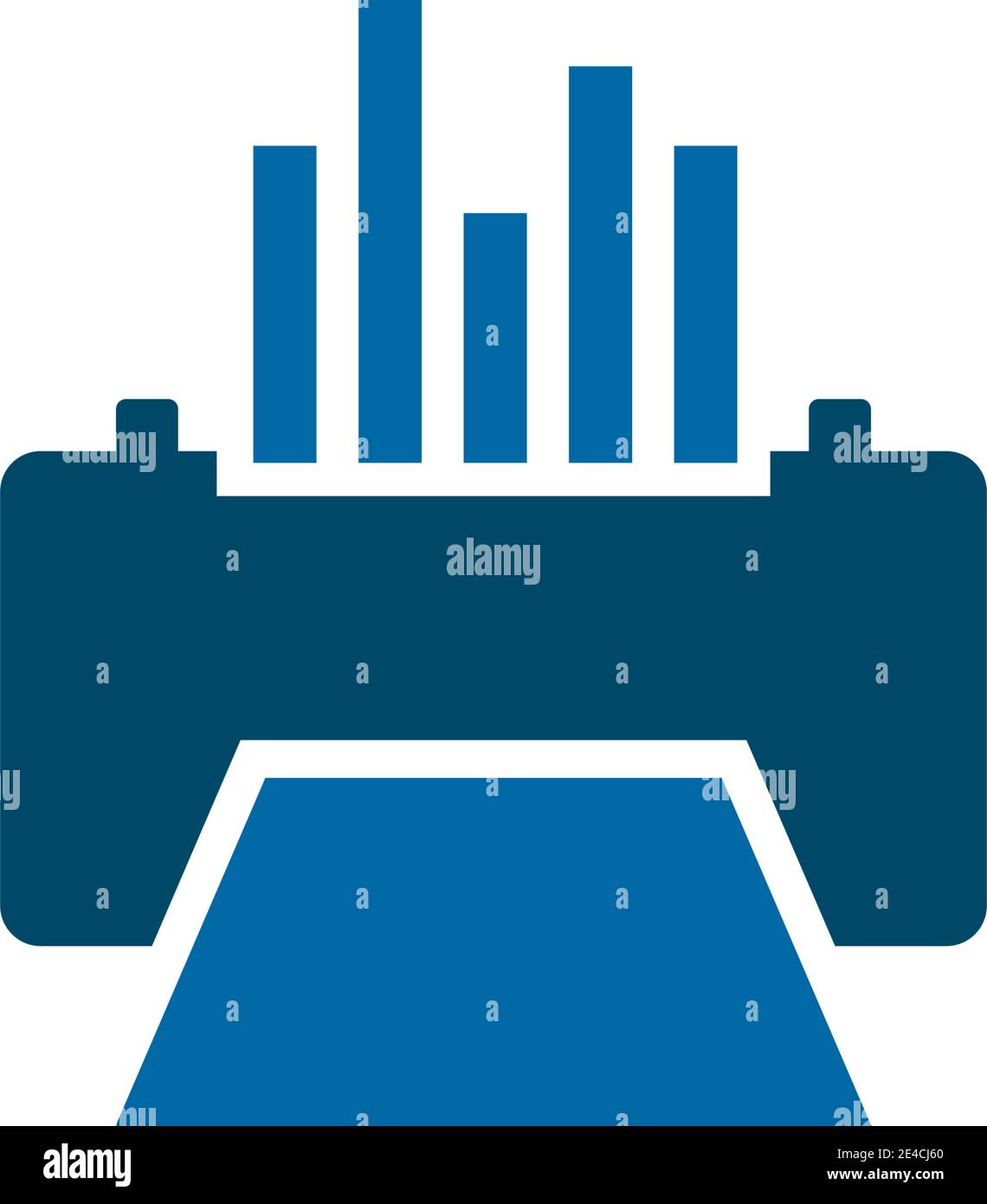 Printer icon logo design vector template Stock Vector