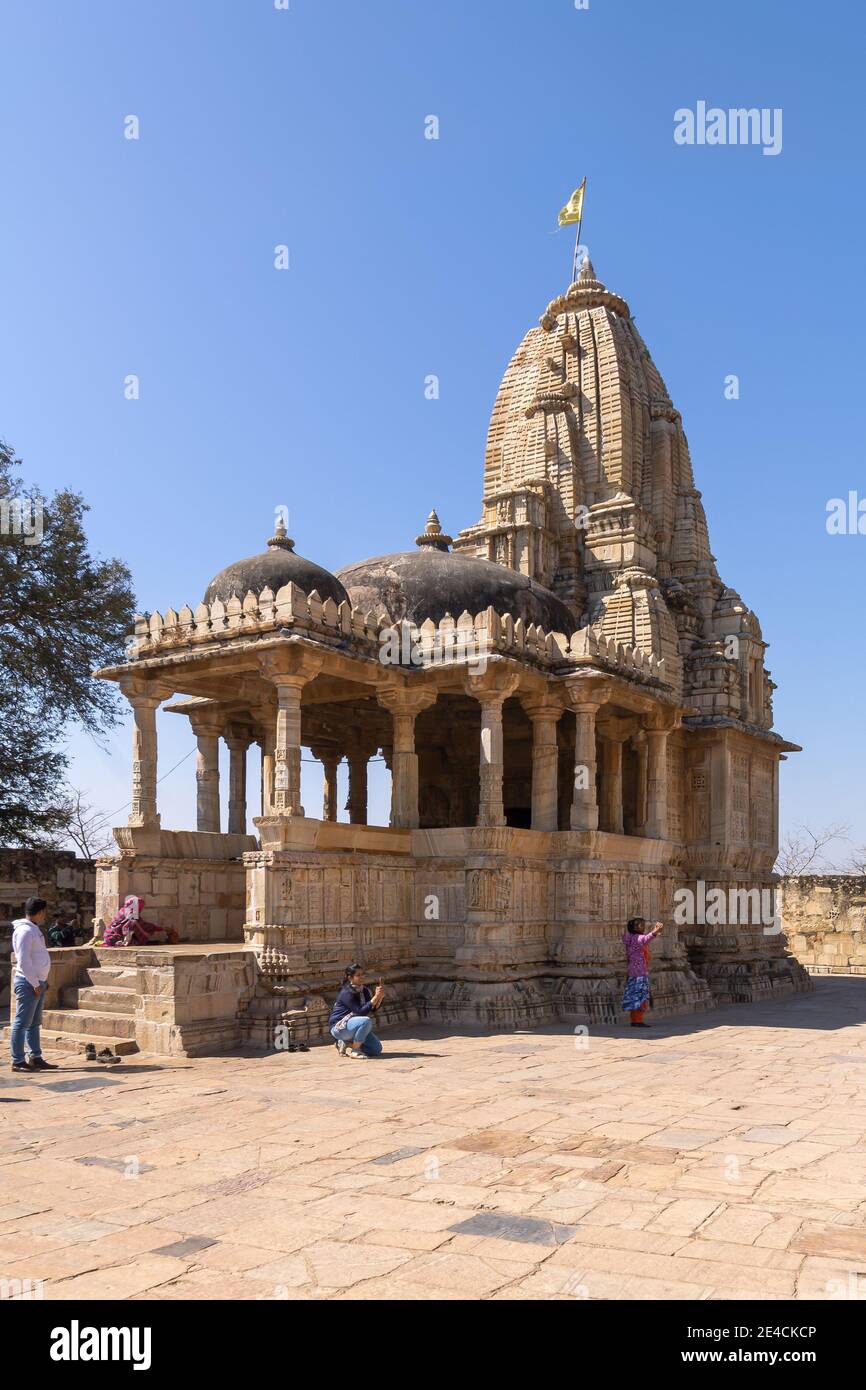 Vertical View Of Mira Bai Temple Near Kumbha Swami Complex Within The Fort. Stock Photo