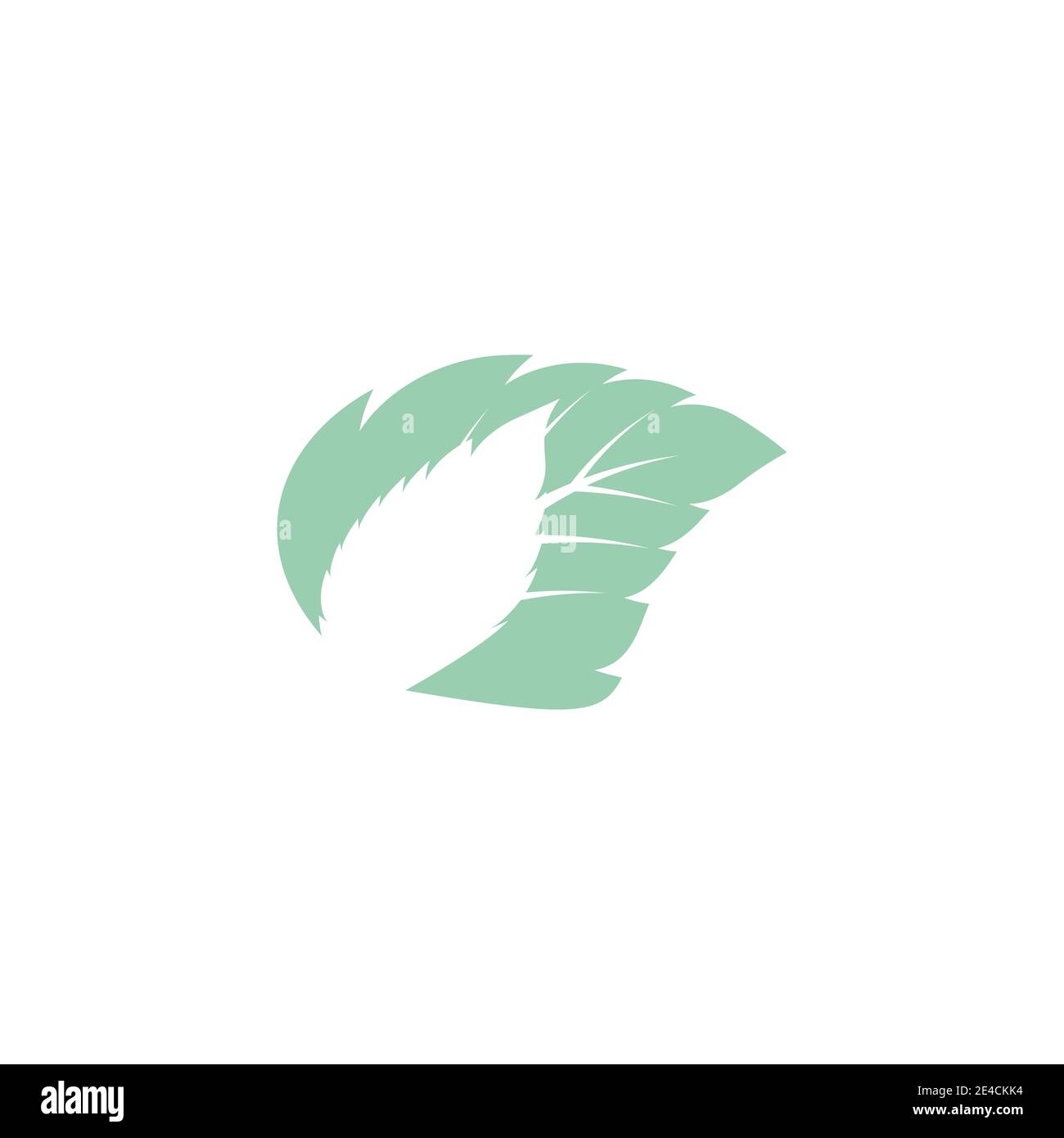 Leaf Mint Logo Template vector symbol nature Stock Vector Image & Art ...