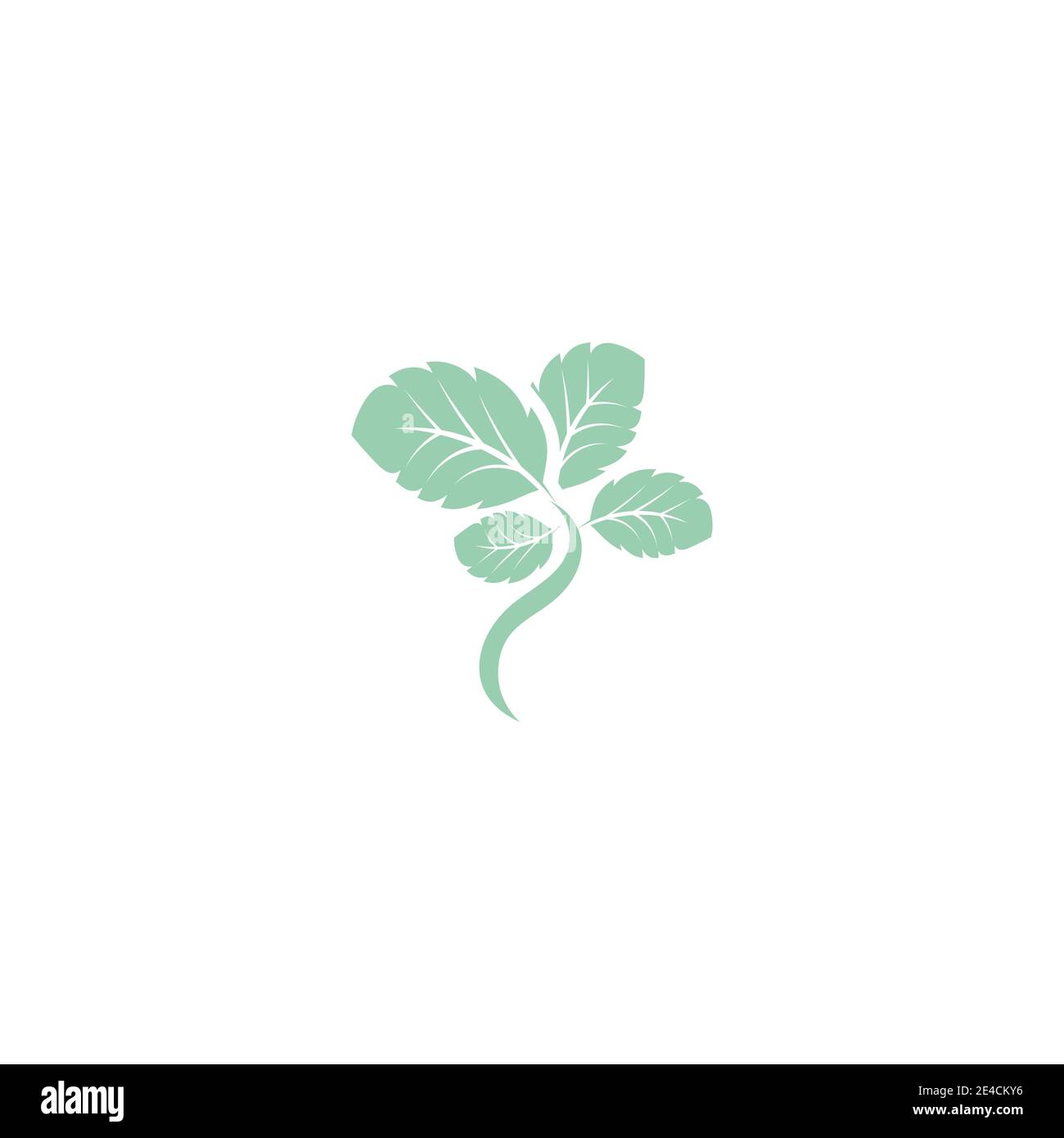 Leaf Mint Logo Template vector symbol nature Stock Vector Image & Art ...