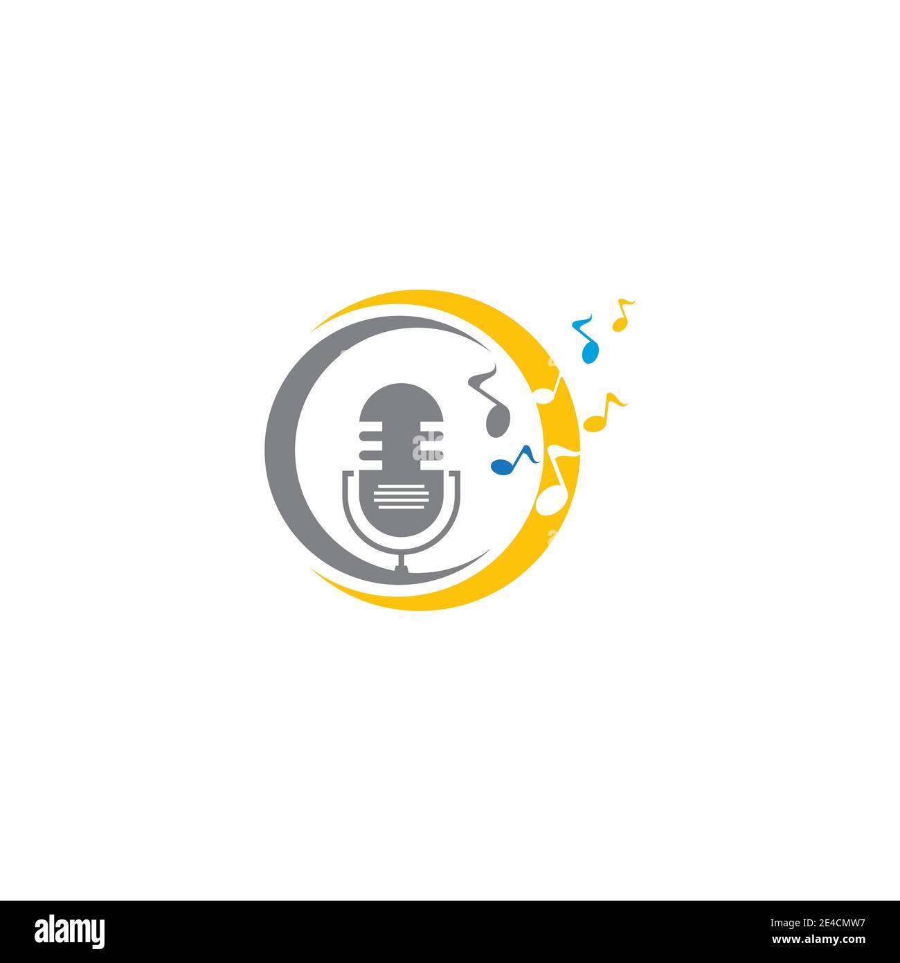 Podcast Vector icon design illustration Template Stock Vector