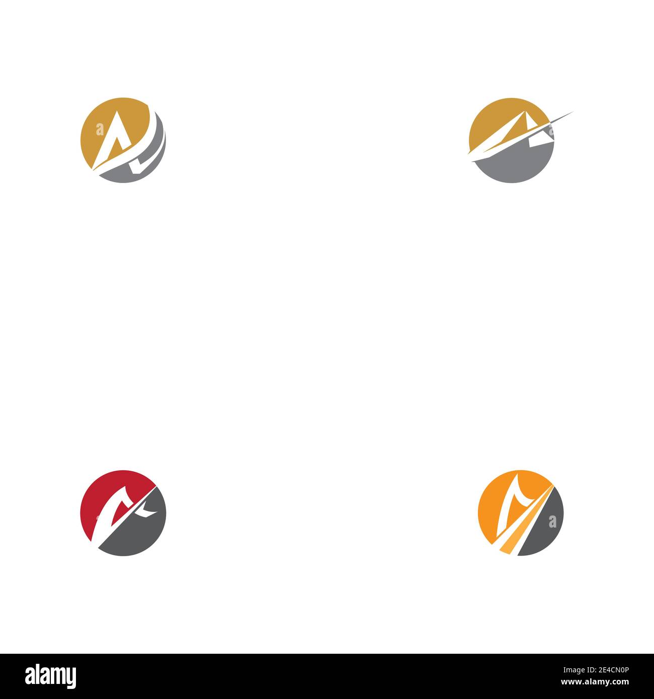 Set A Letter Logo Template vector icon illustration design Stock Vector